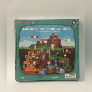 Magnetic Building Cubes Mario Inspired STEM 100 Piece